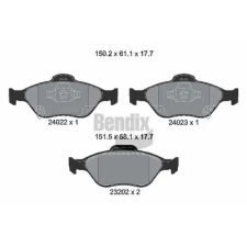 BENDIX Braking fékbetétkészlet, tárcsafék BPD1095 autóalkatrész