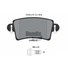 BENDIX Braking fékbetétkészlet, tárcsafék BPD1107 autóalkatrész