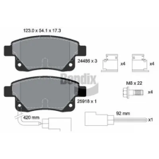 BENDIX Braking fékbetétkészlet, tárcsafék BPD1121 autóalkatrész