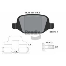 BENDIX Braking fékbetétkészlet, tárcsafék BPD1191 autóalkatrész