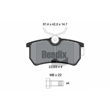 BENDIX Braking fékbetétkészlet, tárcsafék BPD1364 autóalkatrész