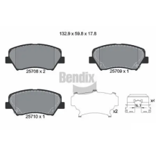 BENDIX Braking fékbetétkészlet, tárcsafék BPD1365 autóalkatrész