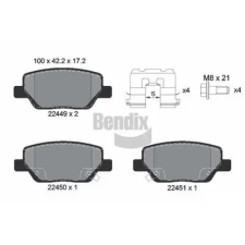 BENDIX Braking fékbetétkészlet, tárcsafék BPD1422 autóalkatrész