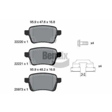 BENDIX Braking fékbetétkészlet, tárcsafék BPD1504 autóalkatrész