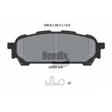 BENDIX Braking fékbetétkészlet, tárcsafék BPD2130 autóalkatrész