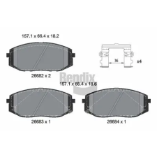 BENDIX Braking fékbetétkészlet, tárcsafék BPD2539 autóalkatrész