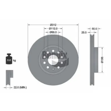 BENDIX Braking féktárcsa BDS1013HC autóalkatrész