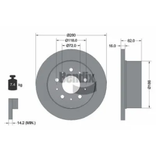BENDIX Braking féktárcsa BDS1027 autóalkatrész