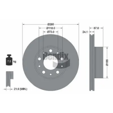BENDIX Braking féktárcsa BDS1032 autóalkatrész