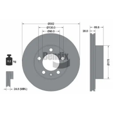 BENDIX Braking féktárcsa BDS1035 autóalkatrész
