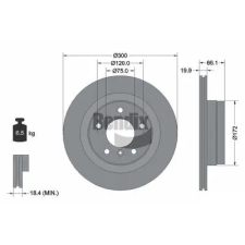 BENDIX Braking féktárcsa BDS1055 autóalkatrész