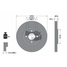 BENDIX Braking féktárcsa BDS1097 autóalkatrész