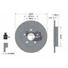 BENDIX Braking féktárcsa BDS1126 autóalkatrész