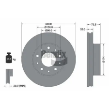 BENDIX Braking féktárcsa BDS1149 autóalkatrész