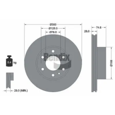 BENDIX Braking féktárcsa BDS1158 autóalkatrész