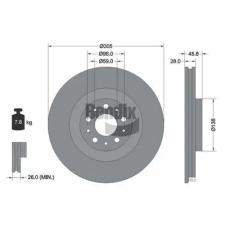 BENDIX Braking féktárcsa BDS1174 autóalkatrész