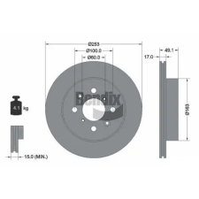 BENDIX Braking féktárcsa BDS1252 autóalkatrész