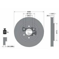 BENDIX Braking féktárcsa BDS1260 autóalkatrész