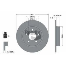 BENDIX Braking féktárcsa BDS1292 autóalkatrész
