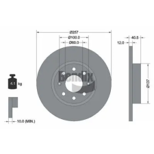 BENDIX Braking féktárcsa BDS1297 autóalkatrész