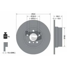 BENDIX Braking féktárcsa BDS1375 autóalkatrész