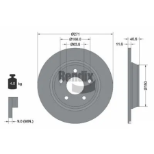 BENDIX Braking féktárcsa BDS1590 autóalkatrész