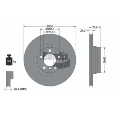 BENDIX Braking féktárcsa BDS1663HC autóalkatrész