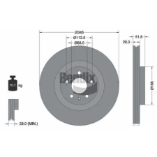 BENDIX Braking féktárcsa BDS1709HC autóalkatrész
