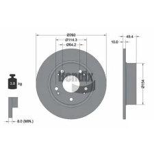BENDIX Braking féktárcsa BDS1715 autóalkatrész
