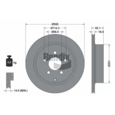 BENDIX Braking féktárcsa BDS1764 autóalkatrész