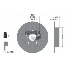 BENDIX Braking féktárcsa BDS1801 autóalkatrész