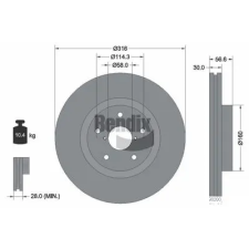 BENDIX Braking féktárcsa BDS1898 autóalkatrész
