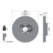 BENDIX Braking féktárcsa BDS2197HC autóalkatrész