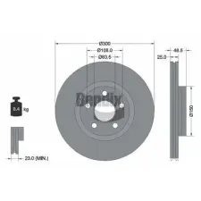 BENDIX Braking féktárcsa BDS2256 autóalkatrész