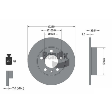 BENDIX Braking féktárcsa BENDIX Braking BDS1009 féktárcsa