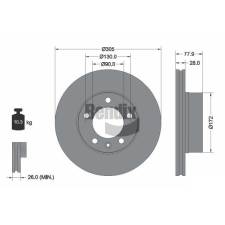 BENDIX Braking féktárcsa BENDIX Braking BDS1083 féktárcsa