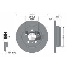 BENDIX Braking féktárcsa BENDIX Braking BDS1205 féktárcsa
