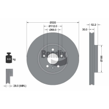 BENDIX Braking féktárcsa BENDIX Braking BDS1228HC féktárcsa