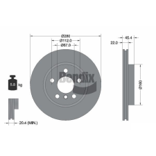 BENDIX Braking féktárcsa BENDIX Braking BDS1330 féktárcsa