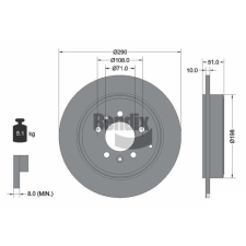 BENDIX Braking féktárcsa BENDIX Braking BDS1452 féktárcsa