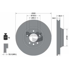 BENDIX Braking féktárcsa BENDIX Braking BDS1546LHC féktárcsa