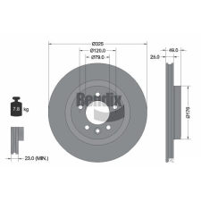 BENDIX Braking féktárcsa BENDIX Braking BDS1602 féktárcsa