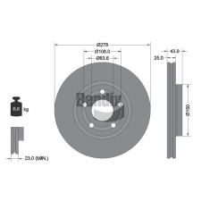 BENDIX Braking féktárcsa BENDIX Braking BDS1626 féktárcsa