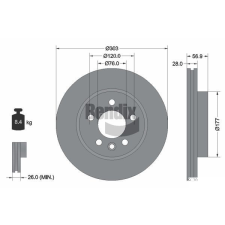 BENDIX Braking féktárcsa BENDIX Braking BDS1641 autóalkatrész