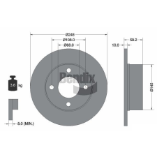 BENDIX Braking féktárcsa BENDIX Braking BDS1690 féktárcsa