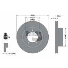 BENDIX Braking féktárcsa BENDIX Braking BDS1706 féktárcsa