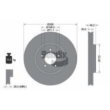 BENDIX Braking féktárcsa BENDIX Braking BDS1707HC féktárcsa