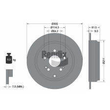 BENDIX Braking féktárcsa BENDIX Braking BDS1732 féktárcsa