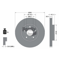 BENDIX Braking féktárcsa BENDIX Braking BDS1733 féktárcsa
