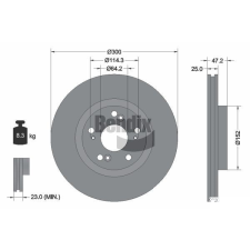 BENDIX Braking féktárcsa BENDIX Braking BDS1756 féktárcsa